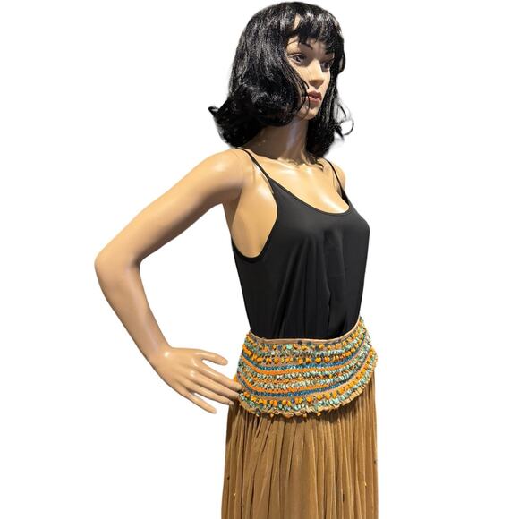 Boho tulle skirt-colored stones & beads by Christopher Fischer size small - Picture 5 of 16